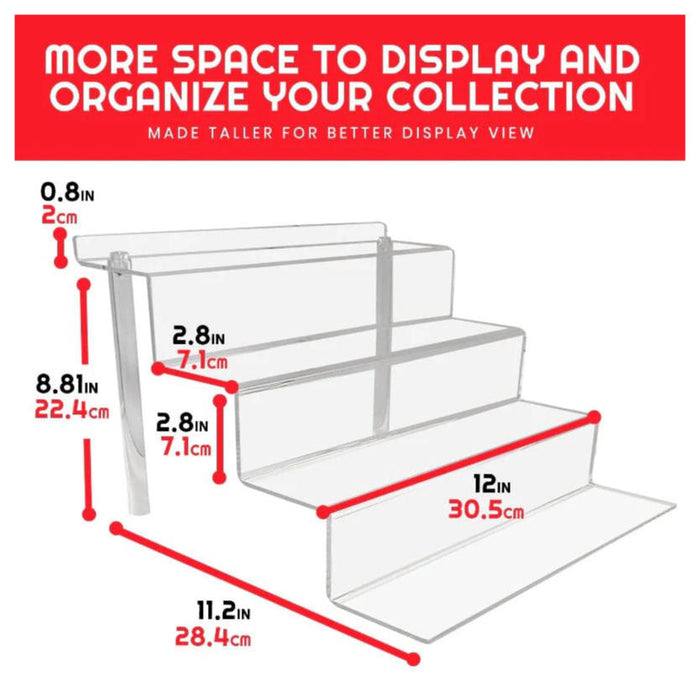 Evoretro Acryl Displayregal RS9 (2er-Pack) | Transparentes Sammler-Display