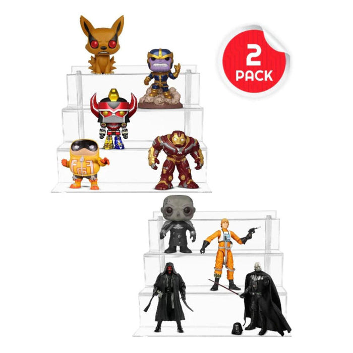 Evoretro Acryl Displayregal RS9 (2er-Pack) | Transparentes Sammler-Display