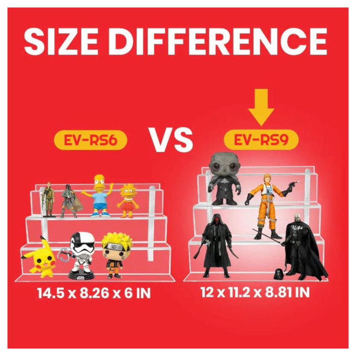 Evoretro Acryl Displayregal RS9 (2er-Pack) | Transparentes Sammler-Display