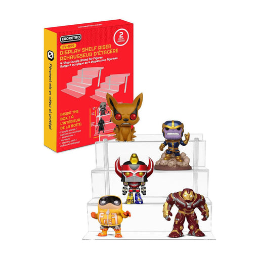 Evoretro Acryl Displayregal RS9 (2er-Pack) | Transparentes Sammler-Display