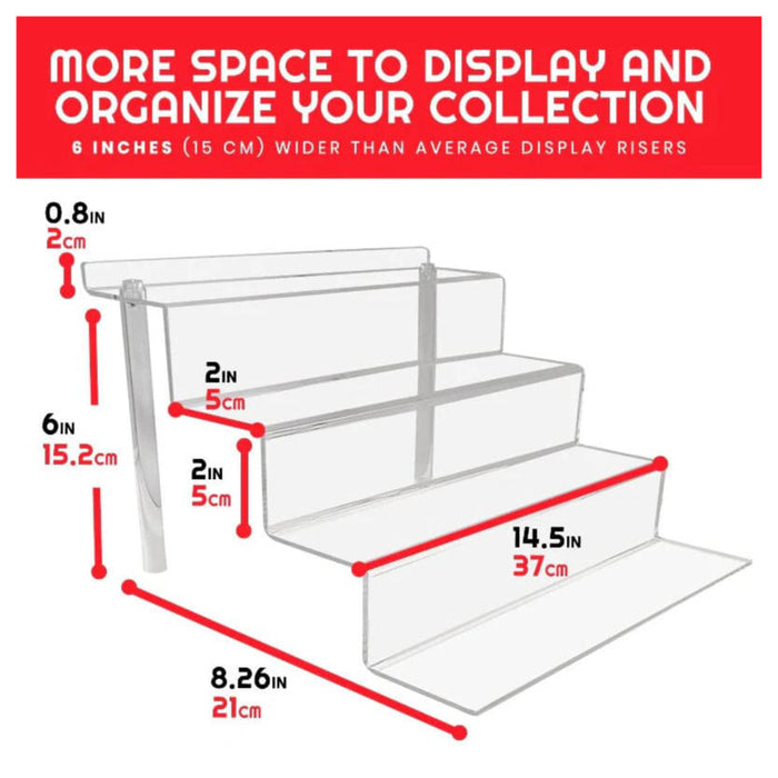 Evoretro Acryl Displayregal (2er-Pack) | Transparentes Sammler-Display