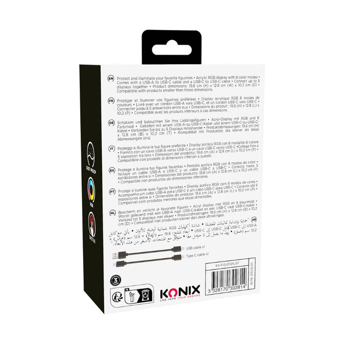 Acryl Display Case mit LED (Konix) | RGB Vitrine für Sammlerfiguren