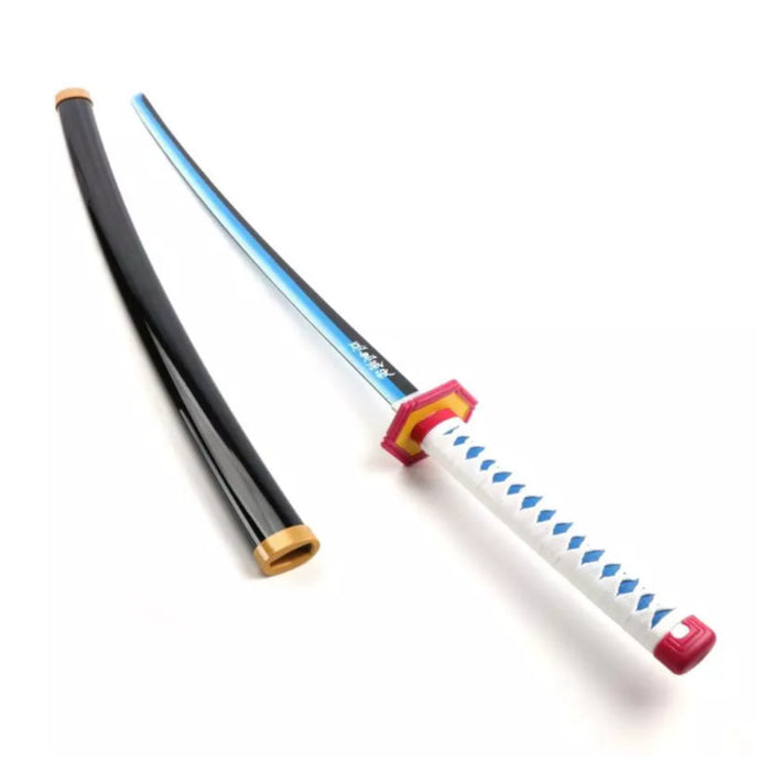 Demon Slayer – Katana Deko Schwert Giyu Tomiyoka Nichirin Edition | Stahlklinge | Schwarz-Blau