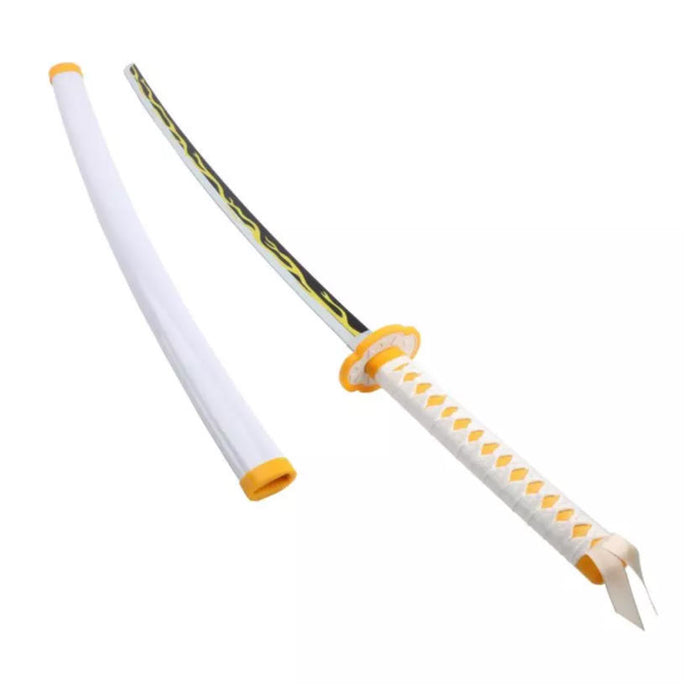 Demon Slayer – Katana Deko Schwert Zenitsu Agatsuma Nichirin Edition | Stahlklinge | Weiß-Gelb