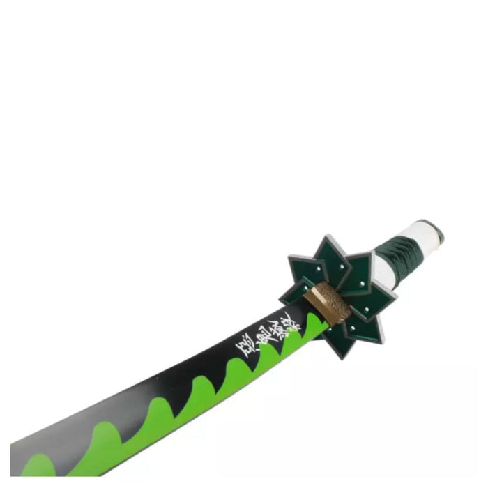 Demon Slayer – Katana Deko Schwert Sanemi Shinazugawa Nichirin Edition | Stahlklinge | Grün-Schwarz