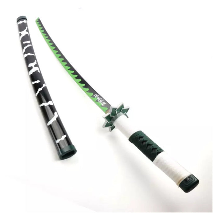 Demon Slayer – Katana Deko Schwert Sanemi Shinazugawa Nichirin Edition | Stahlklinge | Grün-Schwarz