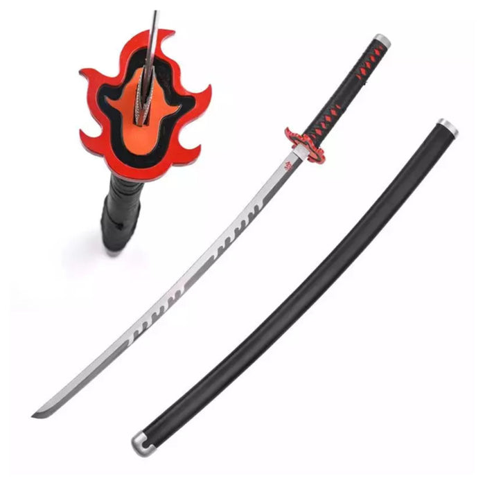 Demon Slayer – Katana Deko Schwert Tanjiro Kamado Nichirin Edition | Stahlklinge | Schwarz-Silber
