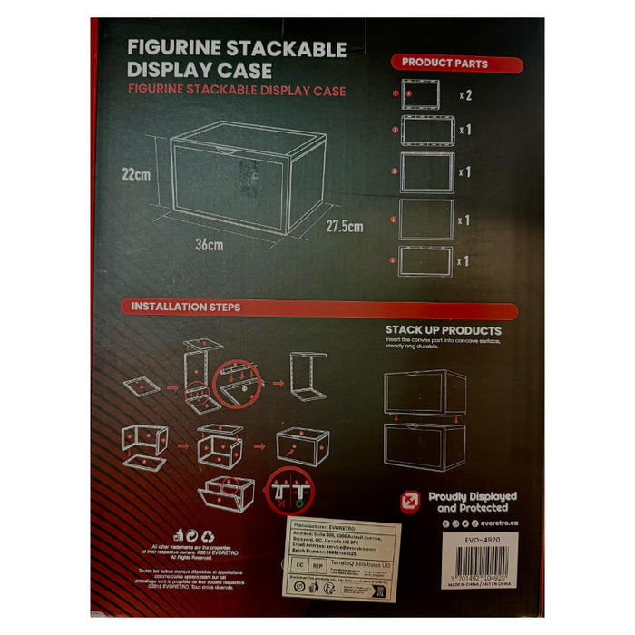 Evoretro Figurine Stackable Display Case | Stapelbares Acryl-Display mit Magnetverschluss