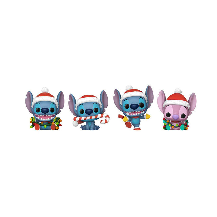Funko Pocket Pop! Disney – Stitch Holiday (4-Pack Tree Box) | Vinyl Mini Figuren