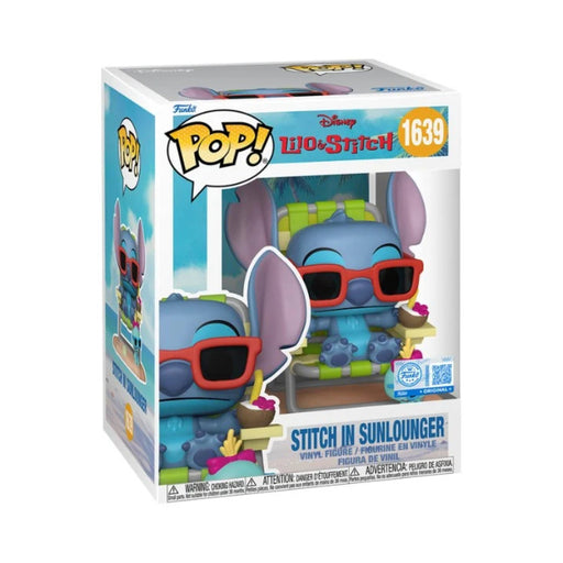 Funko Pop! Disney Lilo & Stitch – Stitch in Sunlounger #1639 | Exklusive Vinyl Figur