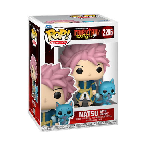 Funko Pop! Fairy Tail 100 Years Quest – Natsu with Happy #2285 | Vinyl Figur