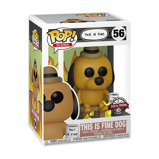 Funko Pop! Icons – This Is Fine Dog (Special Edition) #56 | Exklusive Vinyl Figur