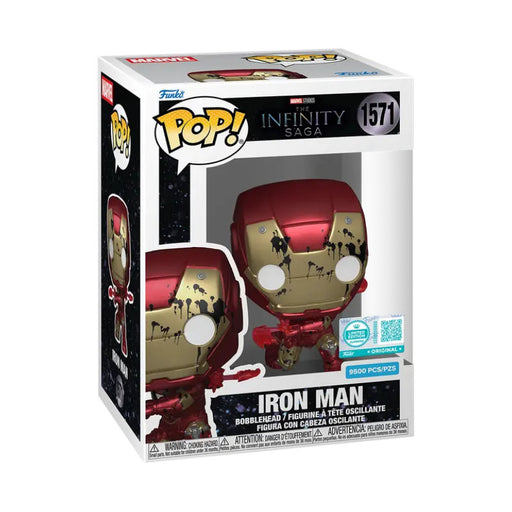 Funko Pop! Marvel – Iron Man (Battle Damaged) #1571 | Exklusive Vinyl Figur