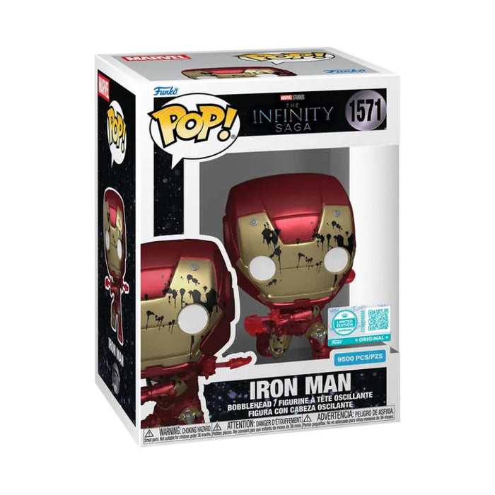 Funko Pop! Marvel – Iron Man (Battle Damaged) #1571 | Exklusive Vinyl Figur