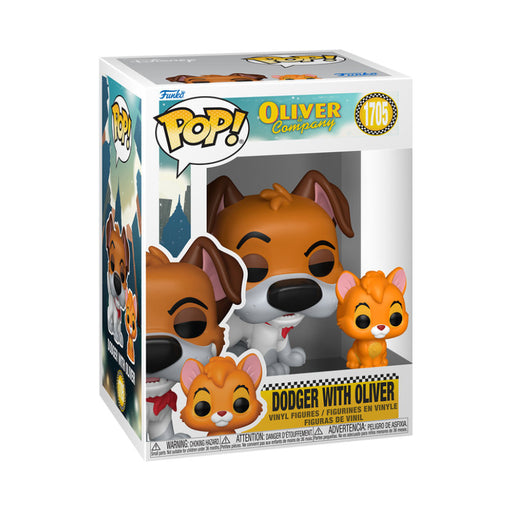 Funko Pop! Oliver & Company – Dodger with Oliver #1705 | Vinyl Figur