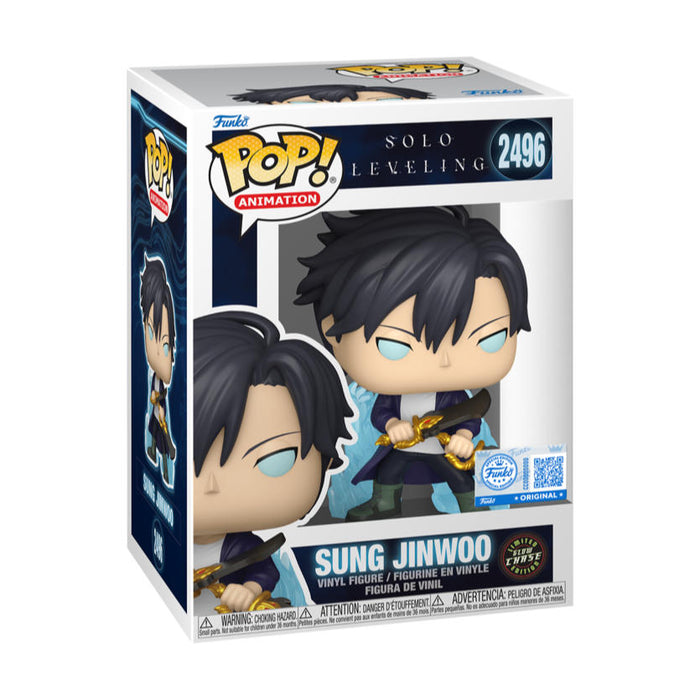 Funko Pop! Solo Leveling – Sung Jinwoo (Blue Aura) Bundle | Exklusive Vinyl Figuren