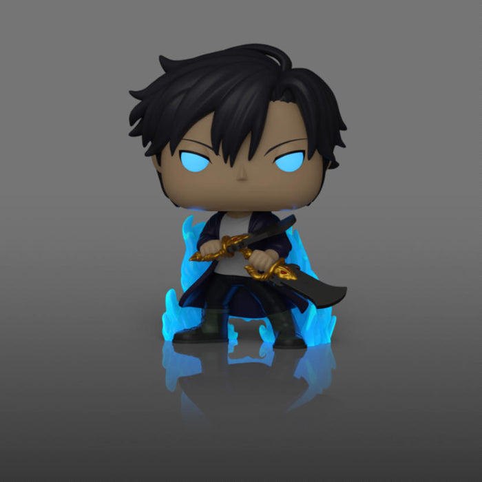 Funko Pop! Solo Leveling – Sung Jinwoo (Blue Aura) Bundle | Exklusive Vinyl Figuren