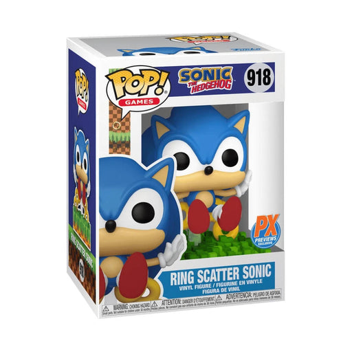 Funko Pop! Sonic the Hedgehog – Ring Scatter Sonic #918 | Exklusive Vinyl Figur
