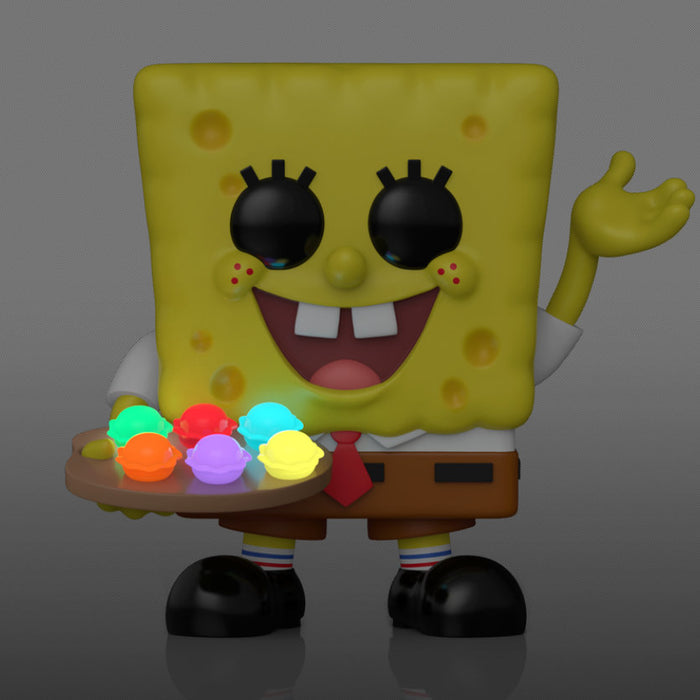 Funko Pop! SpongeBob SquarePants – SpongeBob with Pretty Patties (Glow in the Dark) #2312 | Exklusive Vinyl Figur