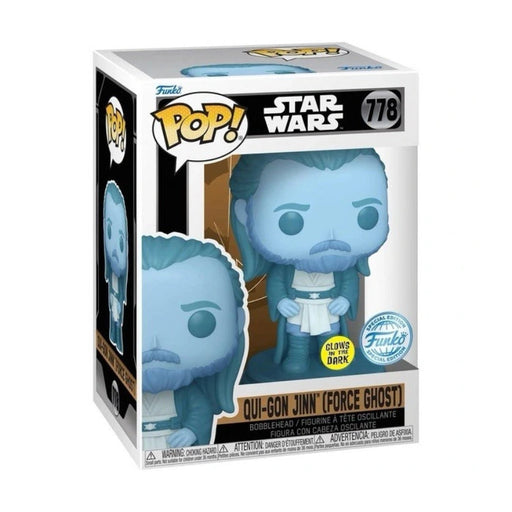 Funko Pop! Star Wars – Qui-Gon Jinn (Force Ghost) Glow in the Dark #778 | Exklusive Vinyl Figur