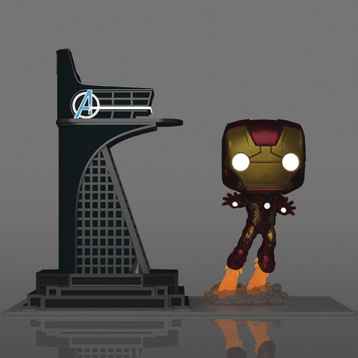 Funko Pop! Town - The Infinity Saga - Avengers Tower & Iron Man (GITD) #35