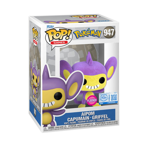 Funko Pop! Pokémon – Aipom (Flocked) #947 | Exklusive Vinyl Figur