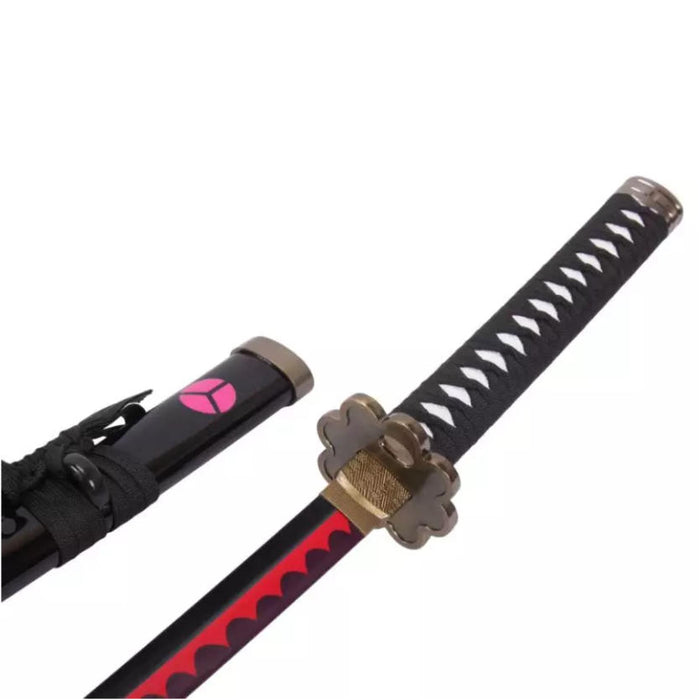 One Piece – Katana Deko Schwert Zoro Shusui Edition | Stahlklinge | Schwarz-Rot