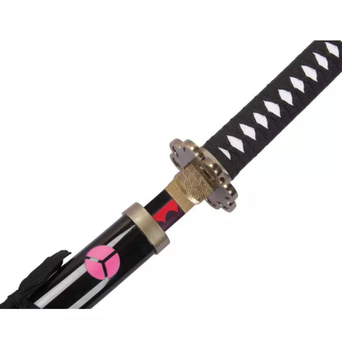 One Piece – Katana Deko Schwert Zoro Shusui Edition | Stahlklinge | Schwarz-Rot