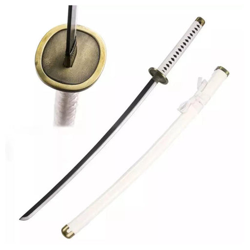 One Piece – Katana Deko Schwert Zoro Wado Ichimonji Edition | Stahlklinge | Weiß-Schwarz
