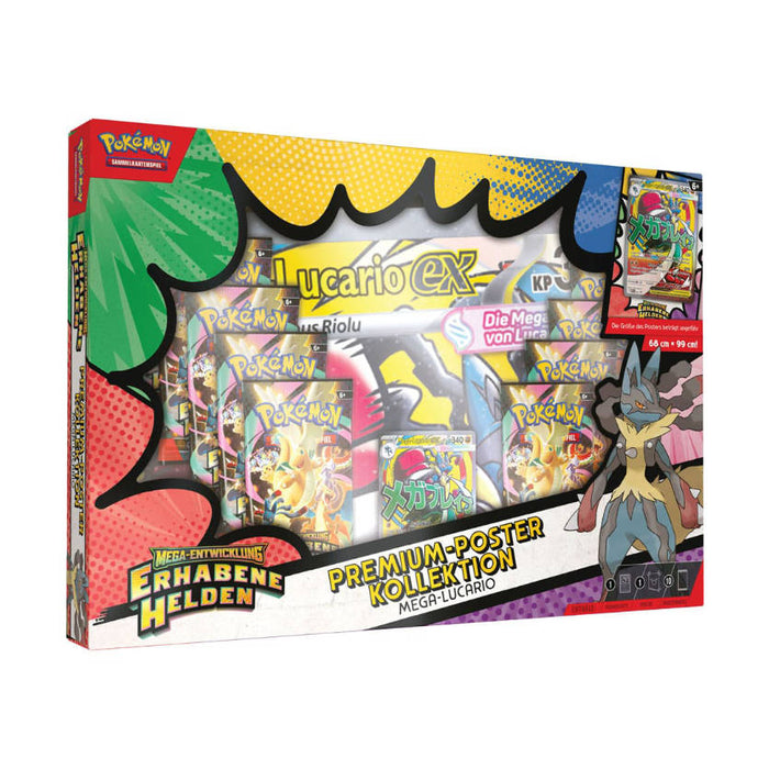 Pokémon TCG – Premium Poster Kollektion Mega Lucario ex (Deutsch) | Erhabene Helden 