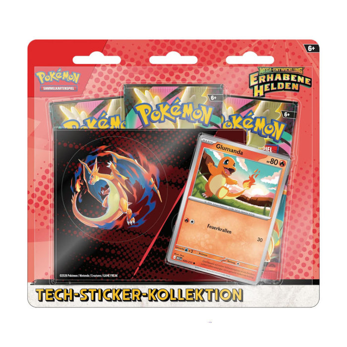 Pokémon TCG – Erhabene Helden Tech-Sticker-Kollektion Glumanda| Deutsche Version