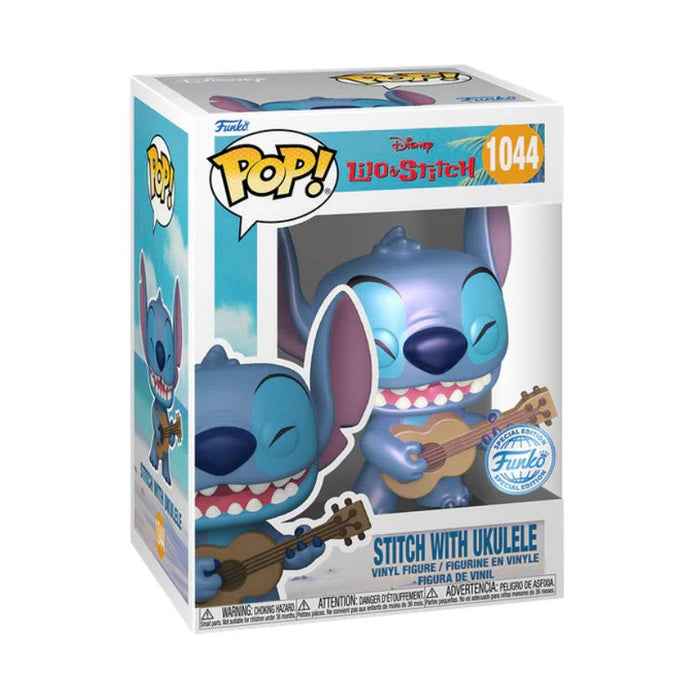 Funko Pop! Lilo & Stitch - Stitch With Ukulele (Metallic) 1044 - Pop Hero