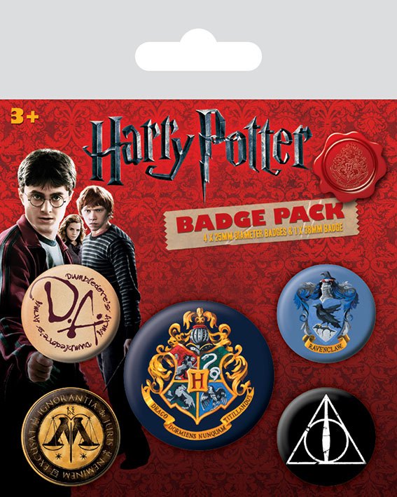 Harry Potter Ansteck-Buttons - 5er-Pack