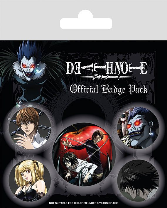 Death Note Ansteck Buttons (5er-Pack)
