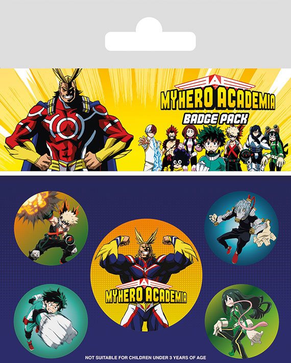 My Hero Academia Ansteck Buttons (5er-Pack)