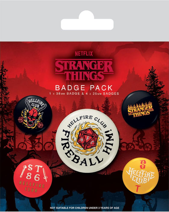 Stranger Things Buttons (5er-Pack)