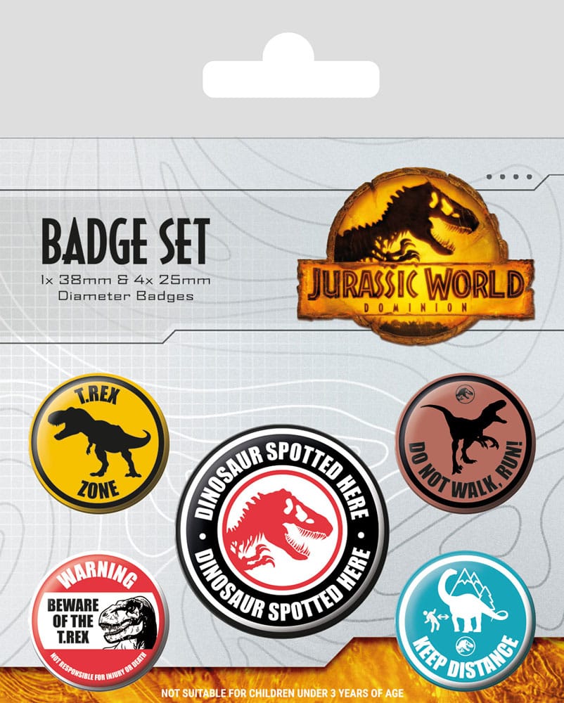 Jurassic World Ansteck Buttons (5er-Pack)