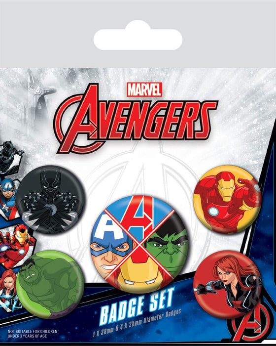 Marvel Avengers Assemble Buttons (5er-Pack)