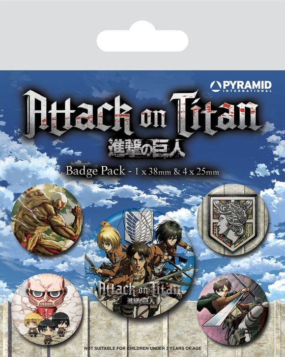 Attack on Titan Season 3 Buttons (5er-Pack)