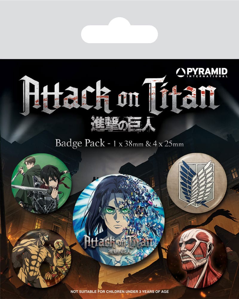 Attack on Titan Season 4 Buttons (5er-Pack)