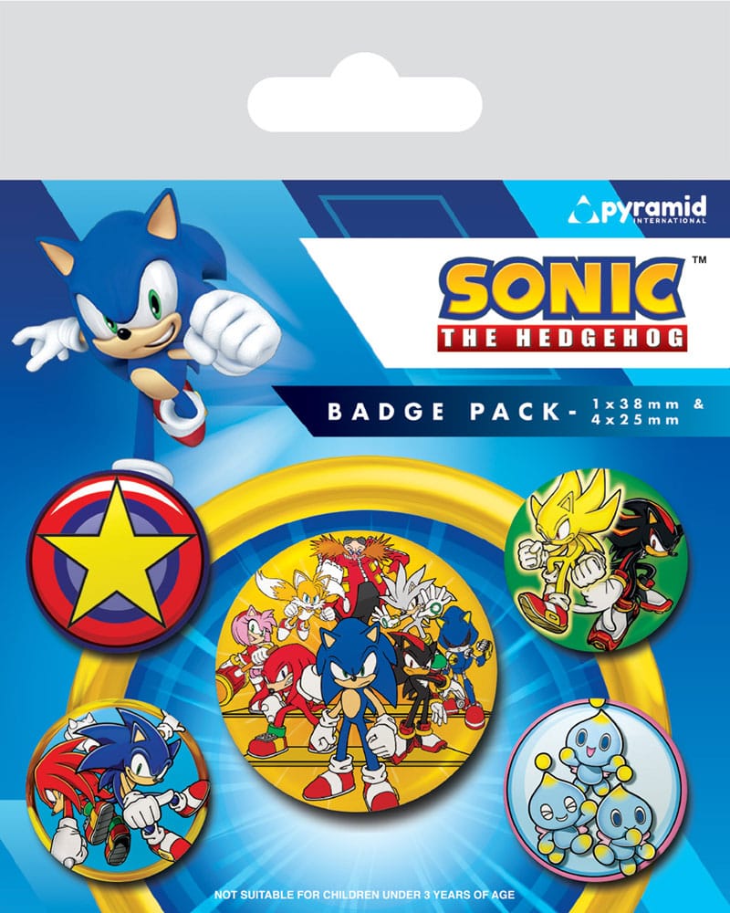 Sonic the Hedgehog Buttons (5er-Pack)