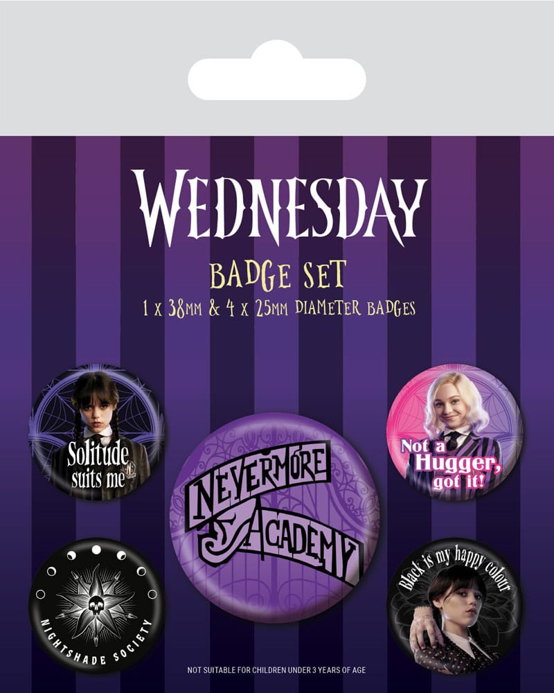 Wednesday Ansteck Buttons (5er-Pack)