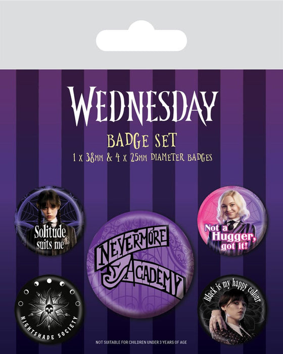 Wednesday Ansteck Buttons (5er-Pack)