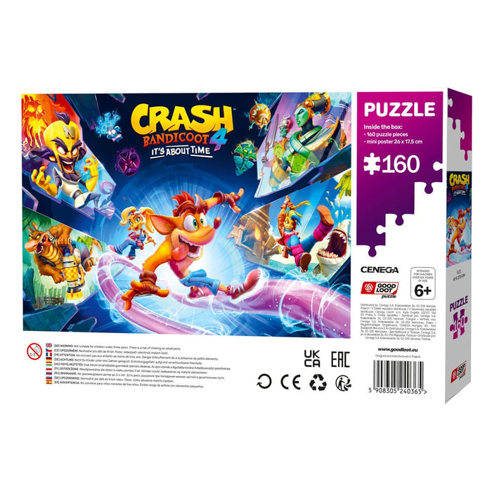 Crash Bandicoot 4 - Kids Puzzle It's About Time (160 Teile)