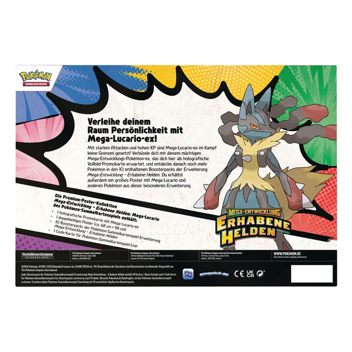 Pokémon TCG – Premium Poster Kollektion Mega Lucario ex (Deutsch) | Erhabene Helden 