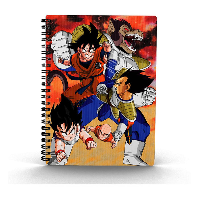 Dragon Ball Z - Goku vs Vegeta -  Notizbuch DIN A4 mit 3D-Effekt