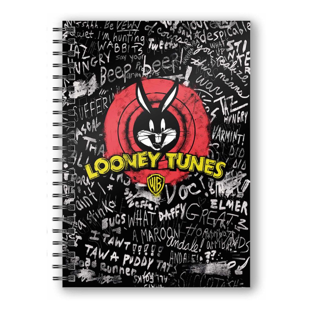 Looney Tunes - 3D-Effekt Bugs Bunny Face -  Notizbuch DIN A5