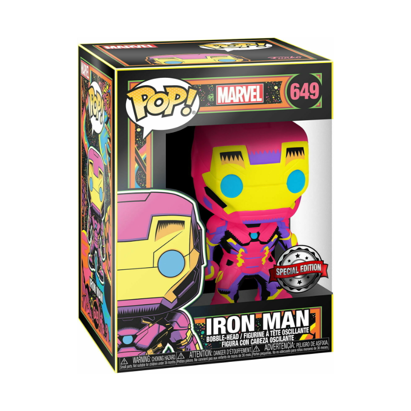 Funko Pop! Marvel - Iron Man (Black Light) #649